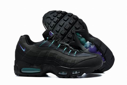 (image for) Nike Air Max 95 Black Grey Blue Men's Shoes-110